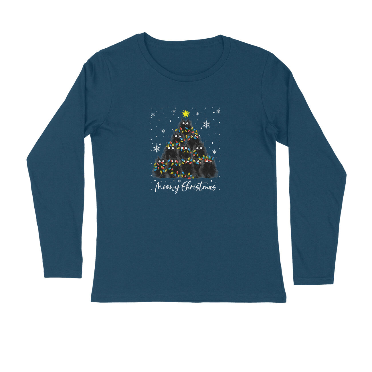 Full Sleeves Round Neck (Men) - Meowy Christmas (5 Colours)