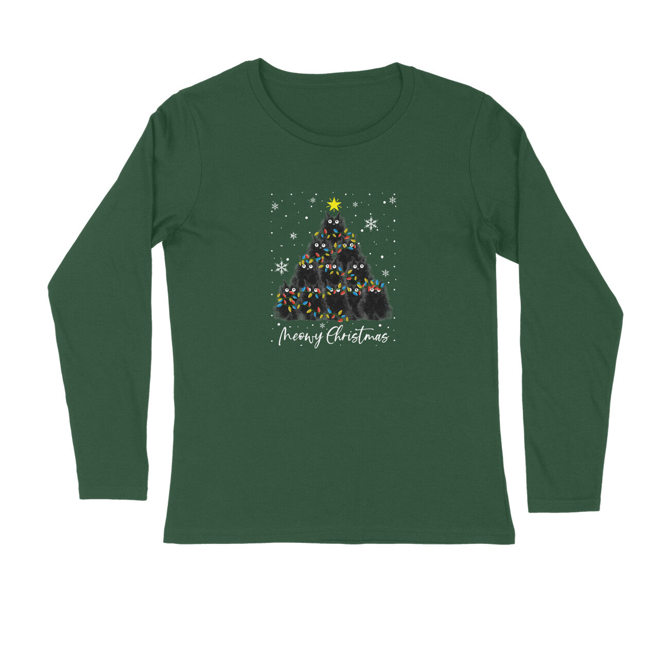 Full Sleeves Round Neck (Men) - Meowy Christmas (5 Colours)