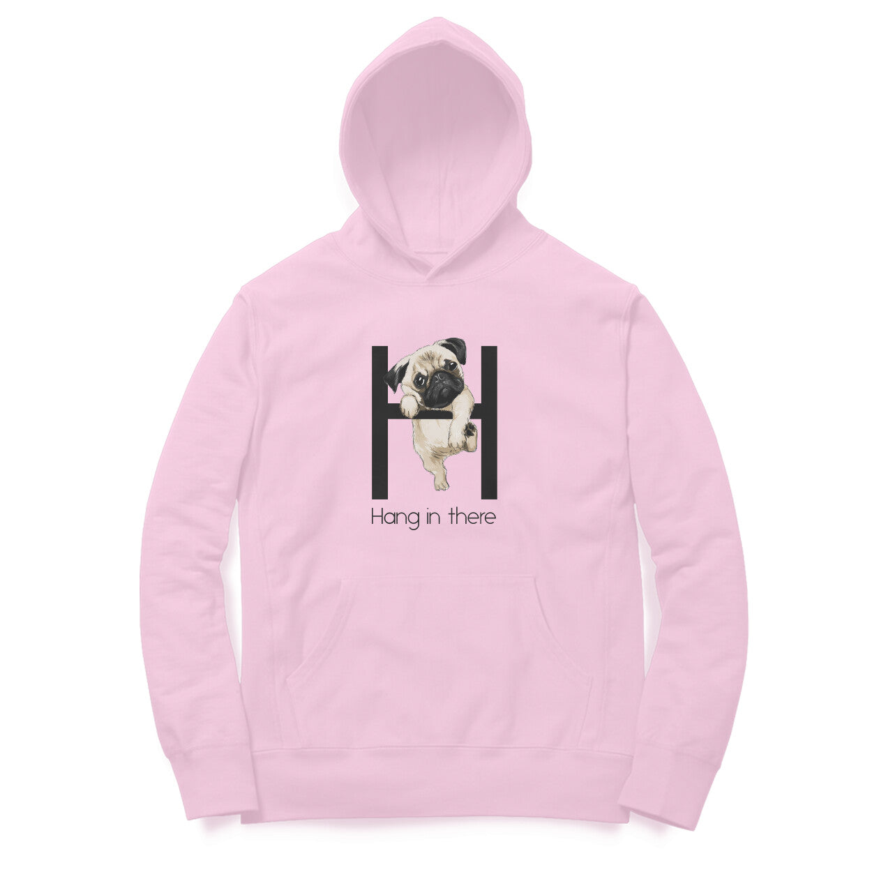 Hoodie (Men) - Hang In There Pug (4 Colours)