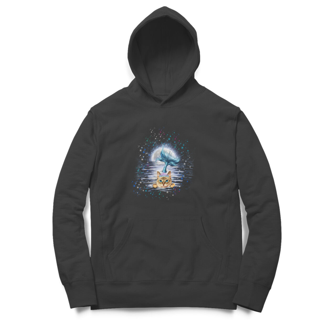 Hoodie (Men) - Little Meowmaid Cat (2 Colours)