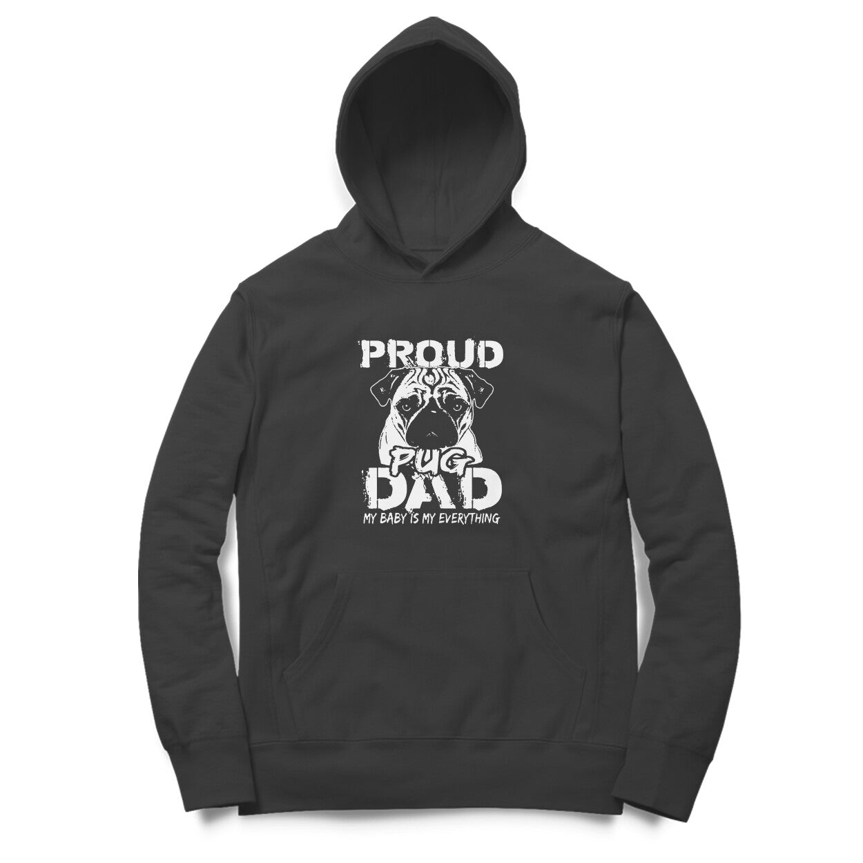 Hoodie (Men) - Proud Pug Dad (4 Colours)