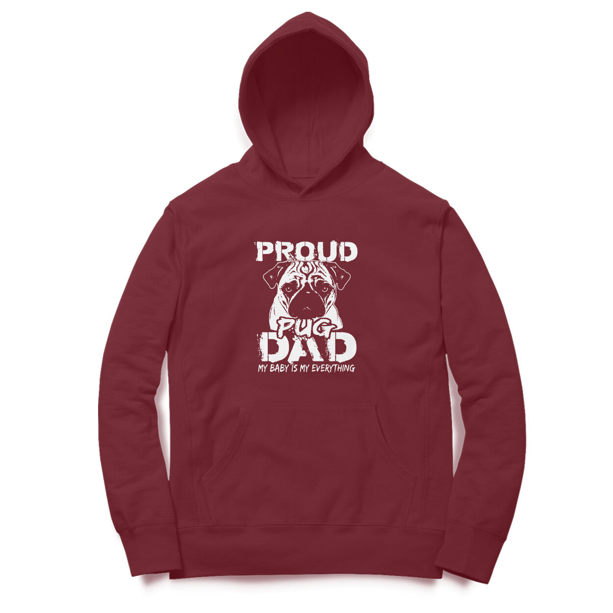 Hoodie (Men) - Proud Pug Dad (4 Colours)
