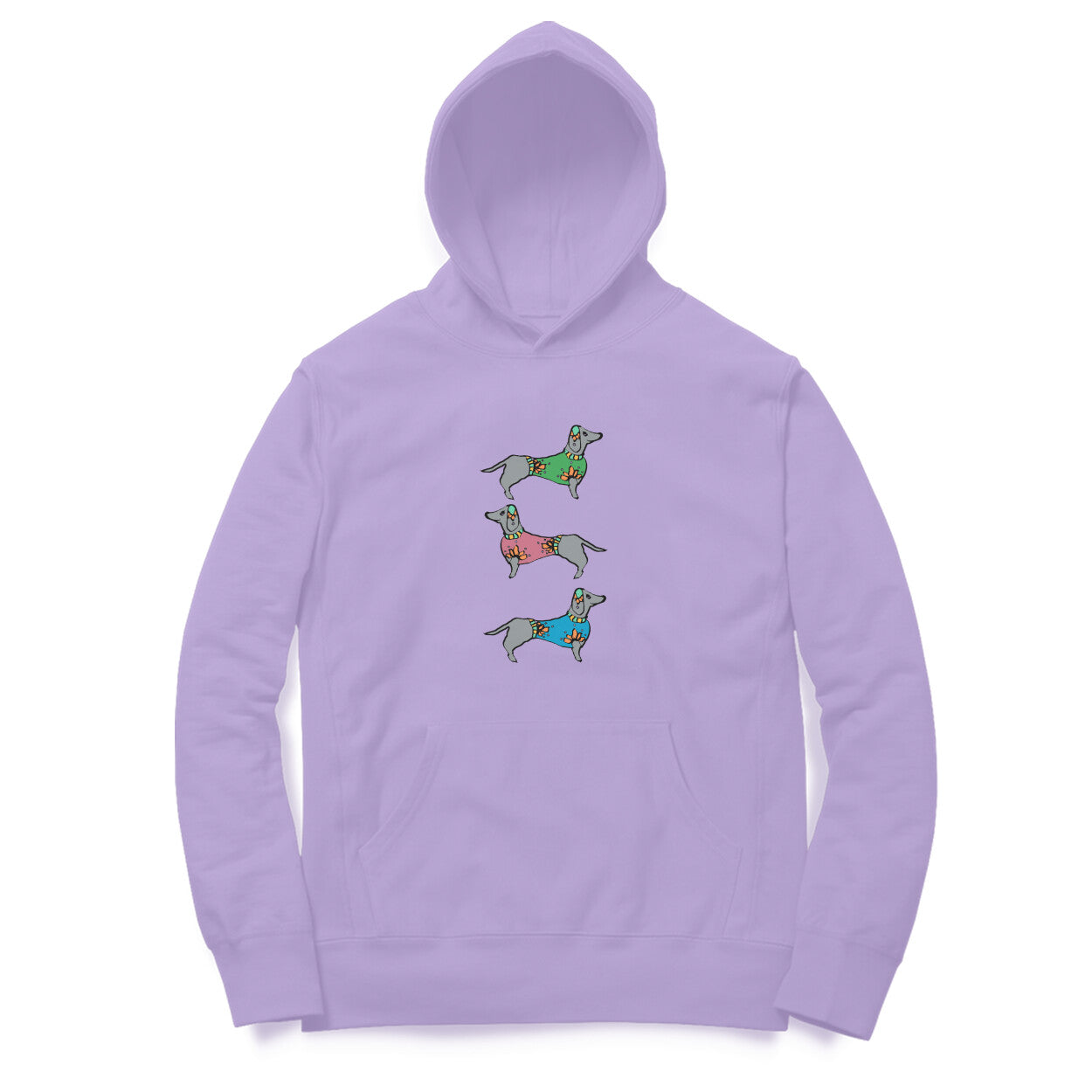 Hoodie (Men) - Three Daschunds (6 Colours)
