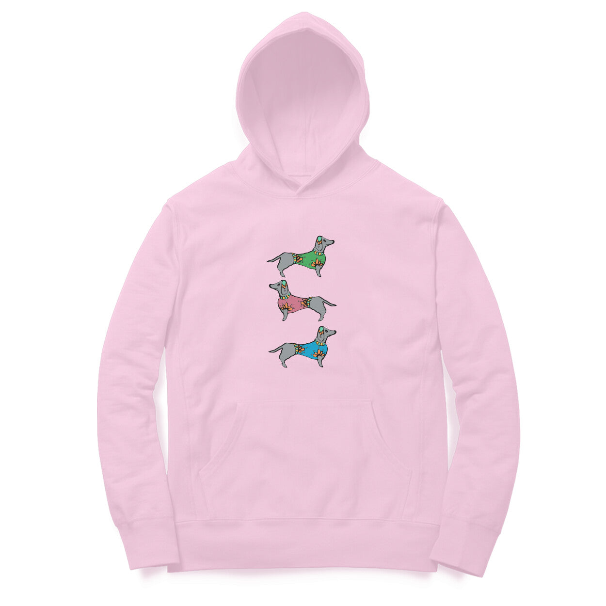 Hoodie (Men) - Three Daschunds (6 Colours)