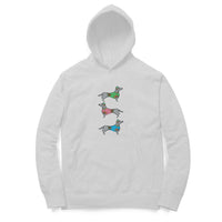 Hoodie (Men) - Three Daschunds (6 Colours)