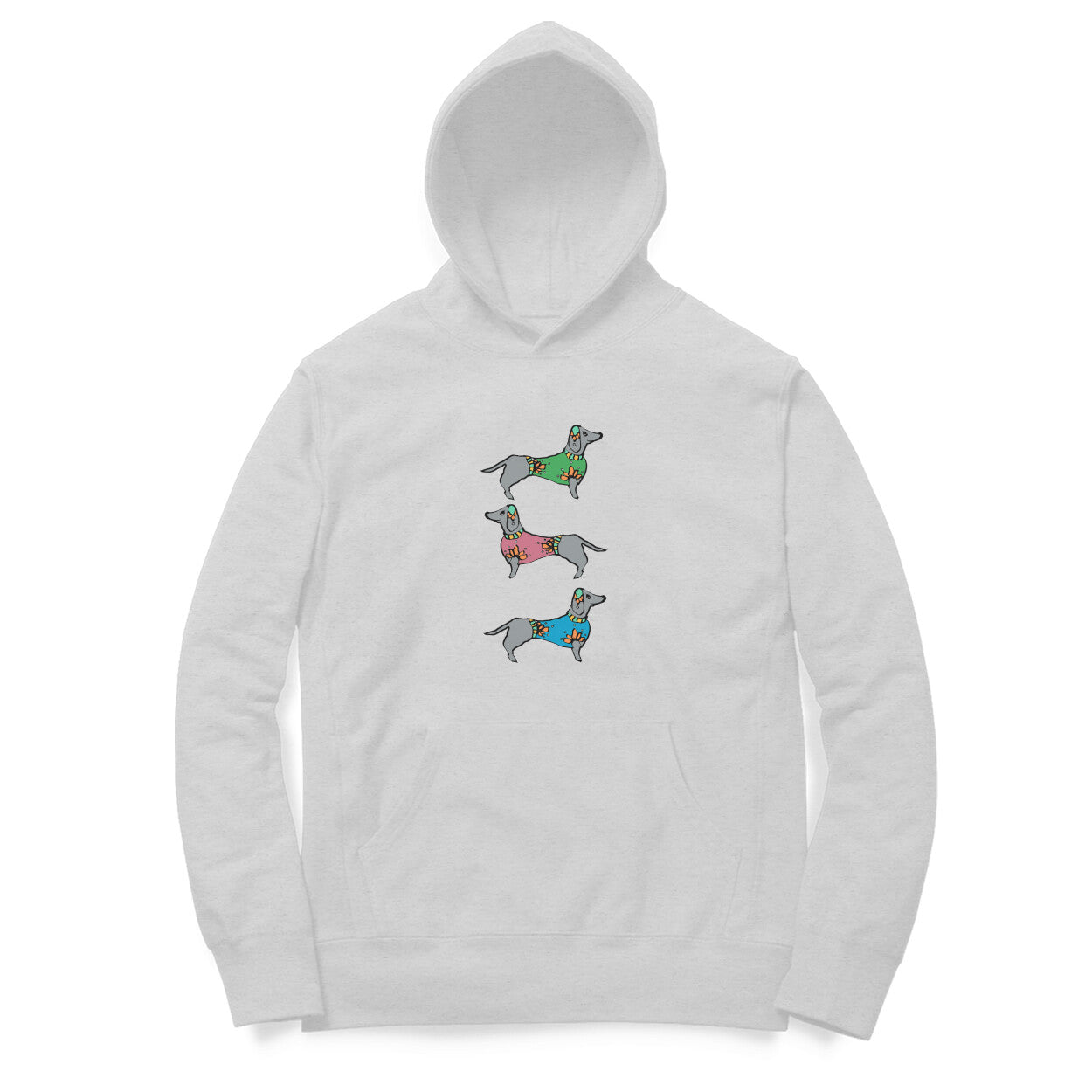 Hoodie (Men) - Three Daschunds (6 Colours)