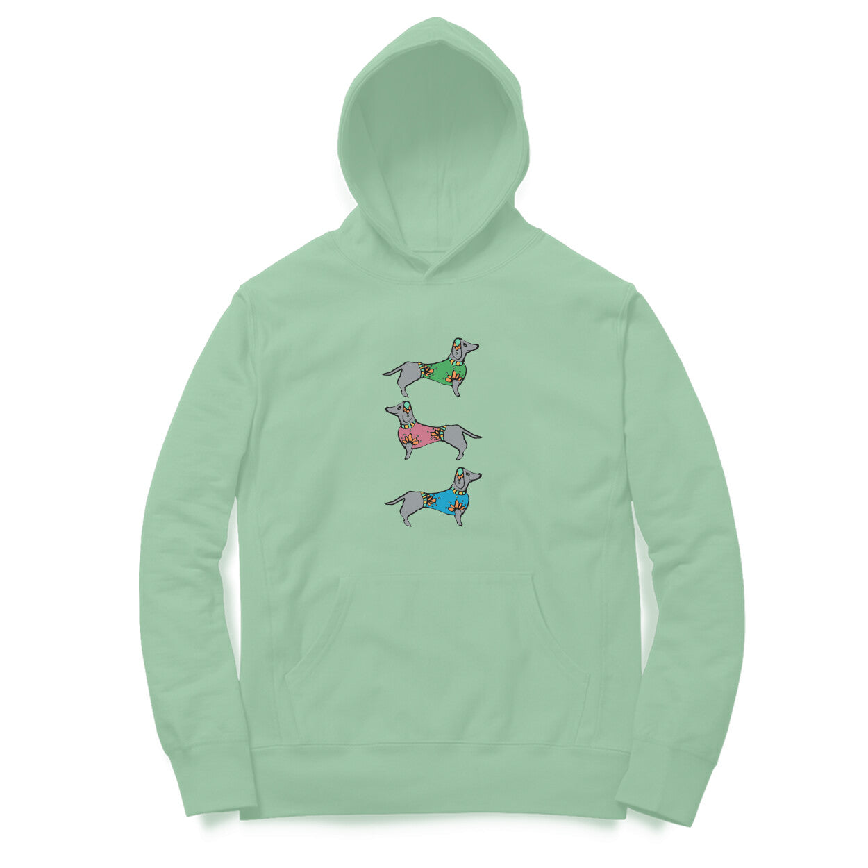 Hoodie (Men) - Three Daschunds (6 Colours)
