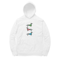 Hoodie (Men) - Three Daschunds (6 Colours)