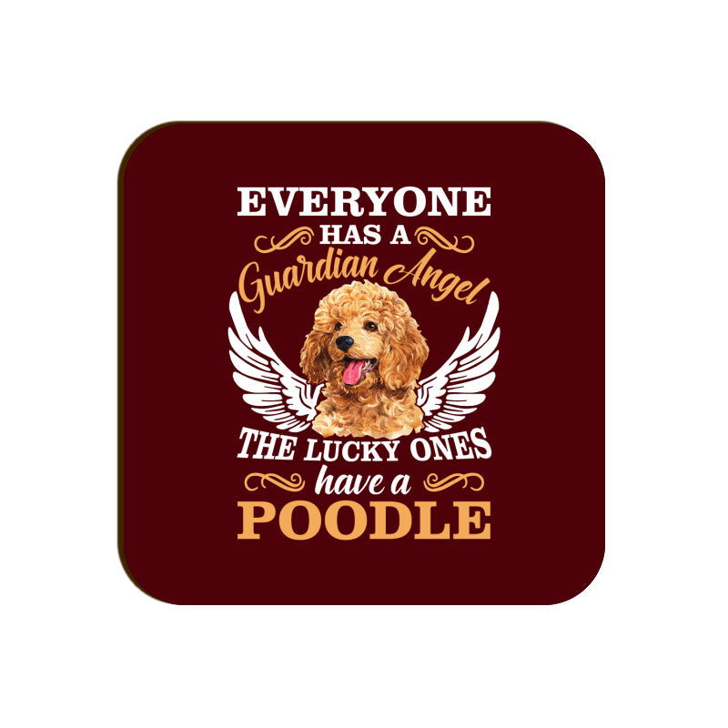 Angelic Poodle Square Coaster