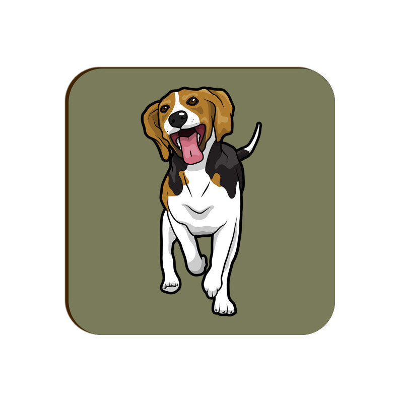 Fun Loving Beagle Square Coaster