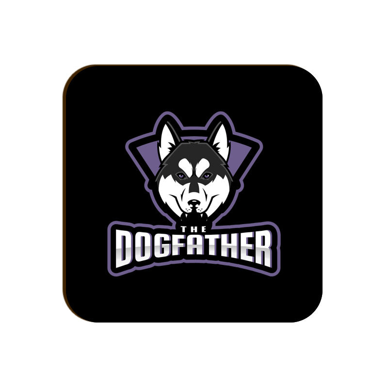 The Dogfather Husky Square Coaster