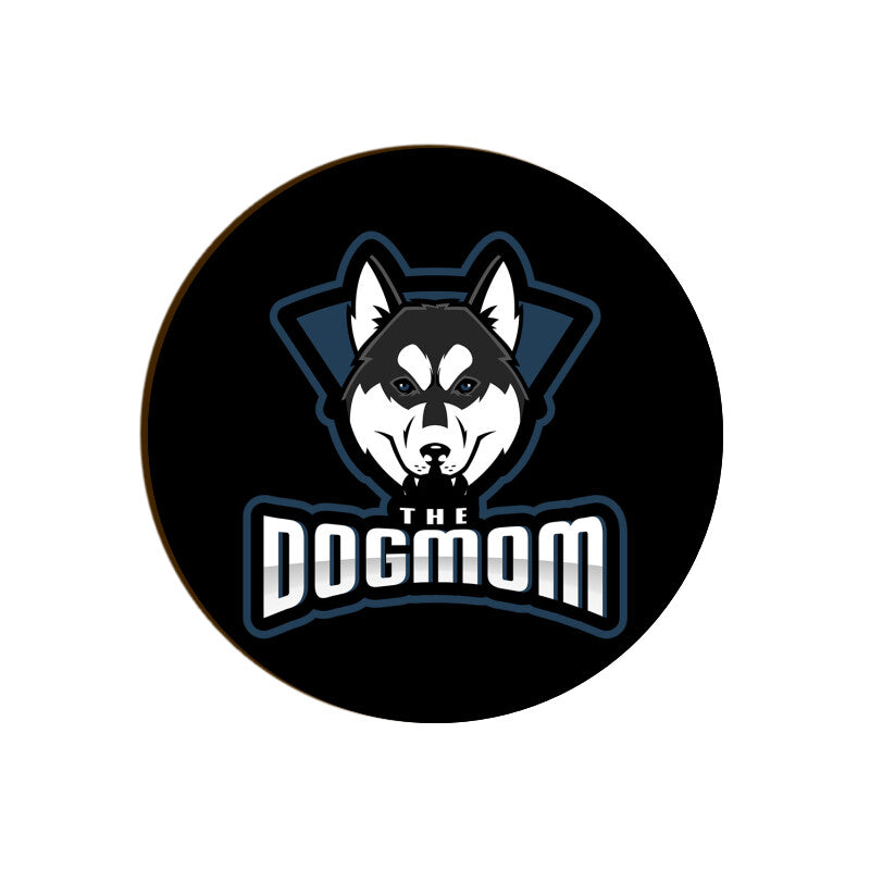 The Dogmom Husky Round Coaster