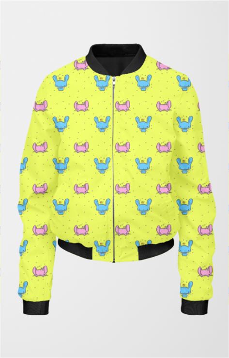 Bomber Jacket (Women) - Psychedelic Bunny