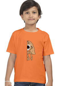 Round Neck T-Shirt (Boys) - Basset Hound Hello (10 Colours)
