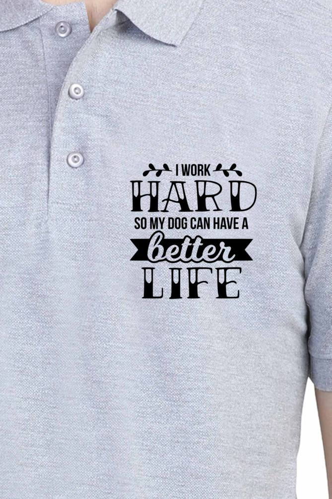 Polo Neck T-Shirt (Men) - Hardworking Pawrent (8 Colours)