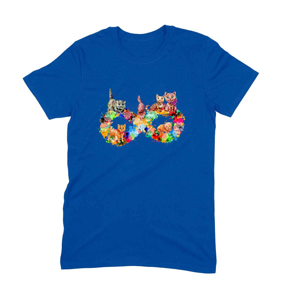 Stepevoli Clothing - Round Neck T-Shirt (Men) - Infinity Cat Love (11 Colours)