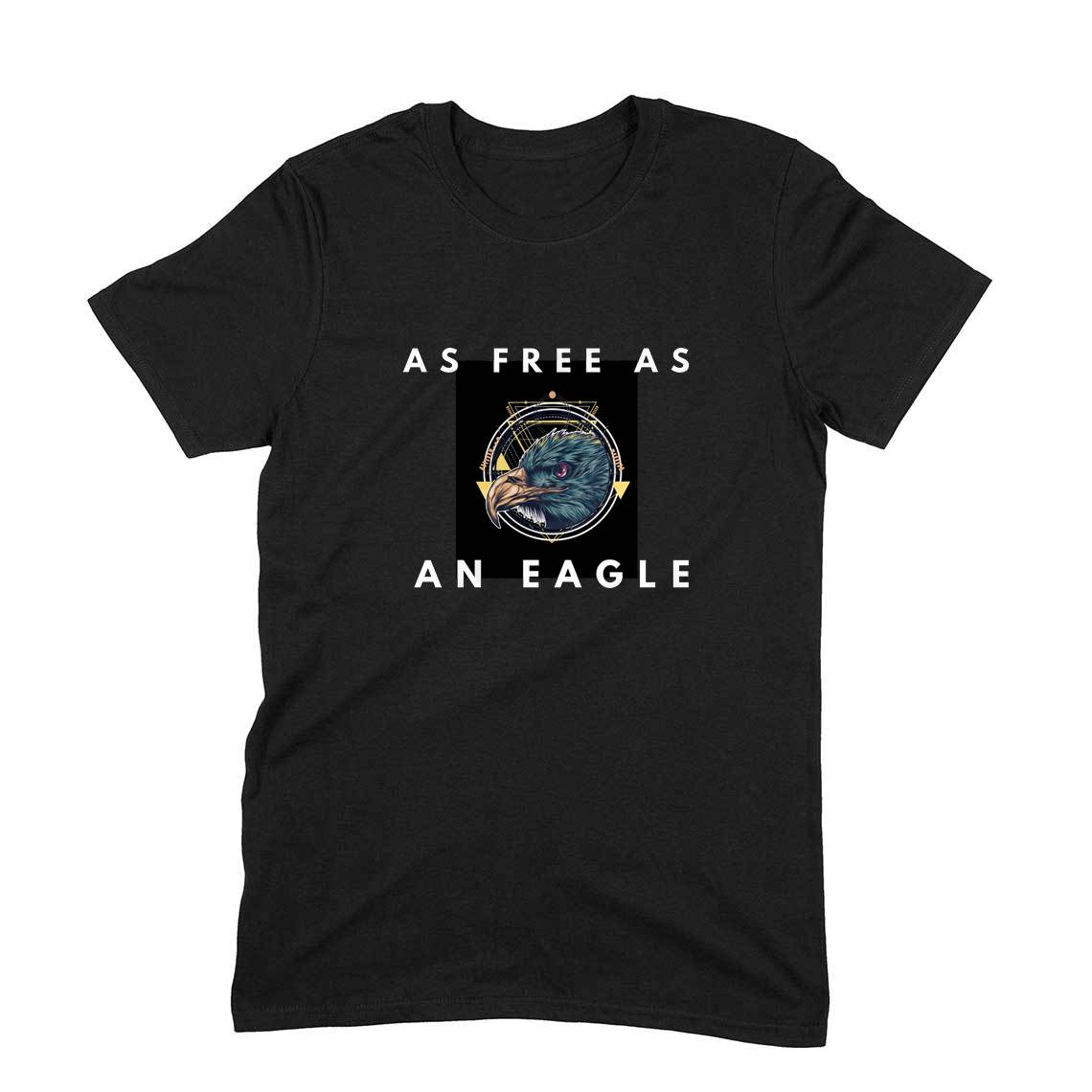 Stepevoli Clothing - Round Neck T-Shirt (Men) - As Free As An Eagle (10 Colours)