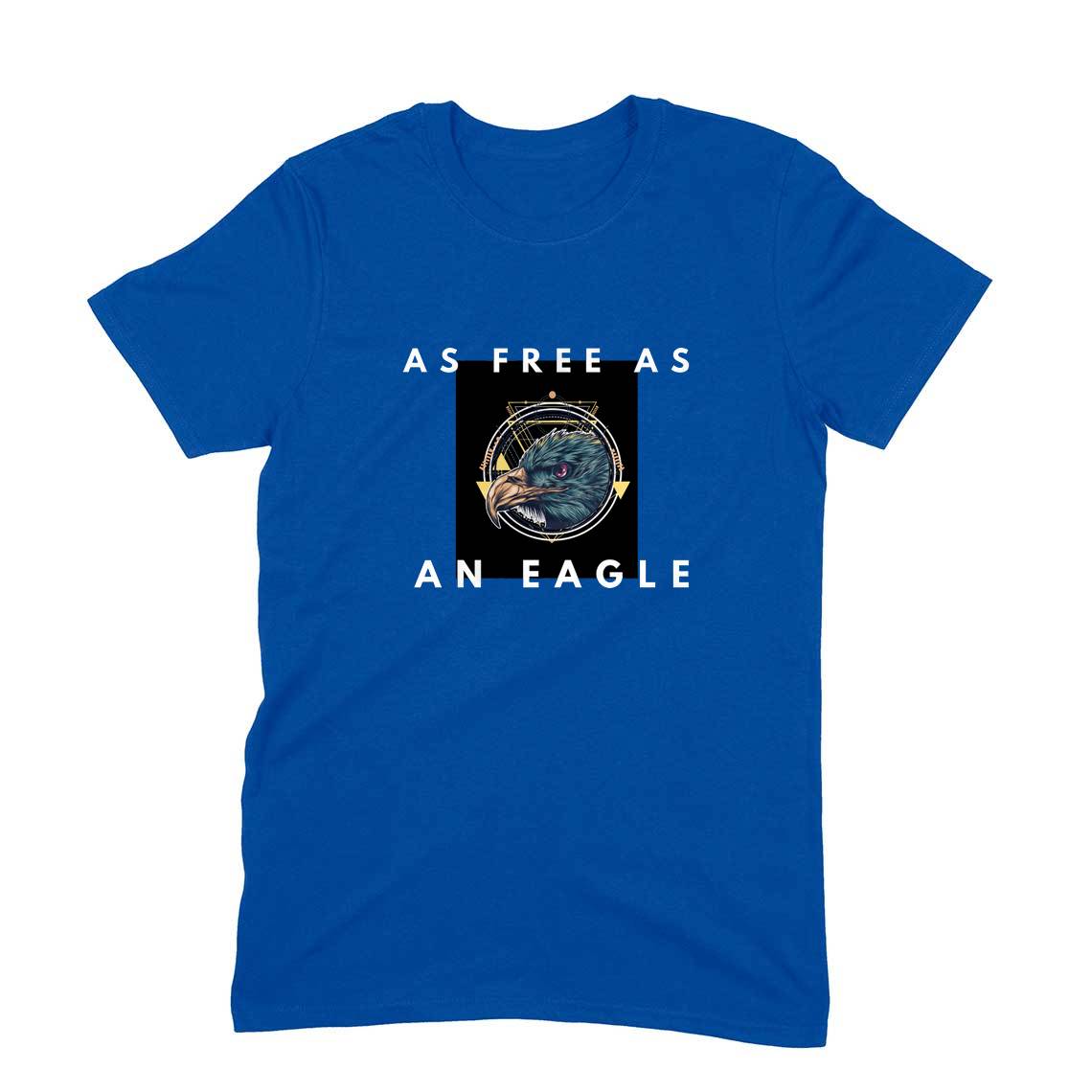 Stepevoli Clothing - Round Neck T-Shirt (Men) - As Free As An Eagle (10 Colours)