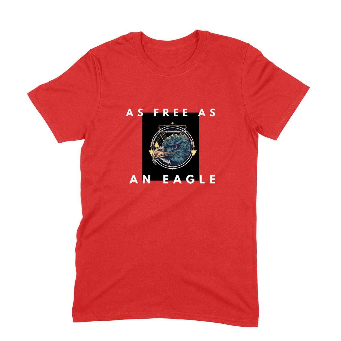 Stepevoli Clothing - Round Neck T-Shirt (Men) - As Free As An Eagle (10 Colours)