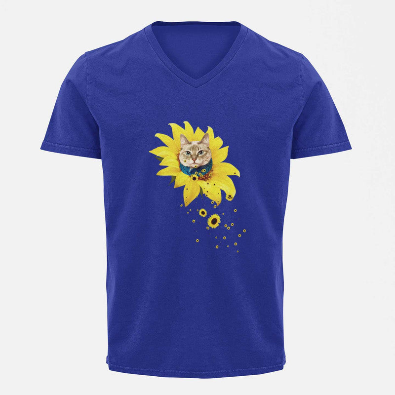 Stepevoli Clothing - V Neck T-Shirt (men) - A Meowment Of Sunshine (5 Colours)