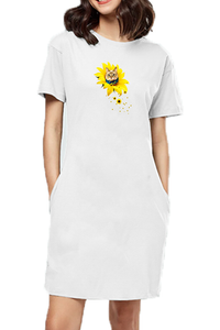 T-shirt Dress With Pockets - A Meowment Of Sunshine (5 Colours)