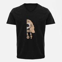 Stepevoli Clothing - V Neck T-Shirt (Men) - Basset Hound Hello (5 Colours)