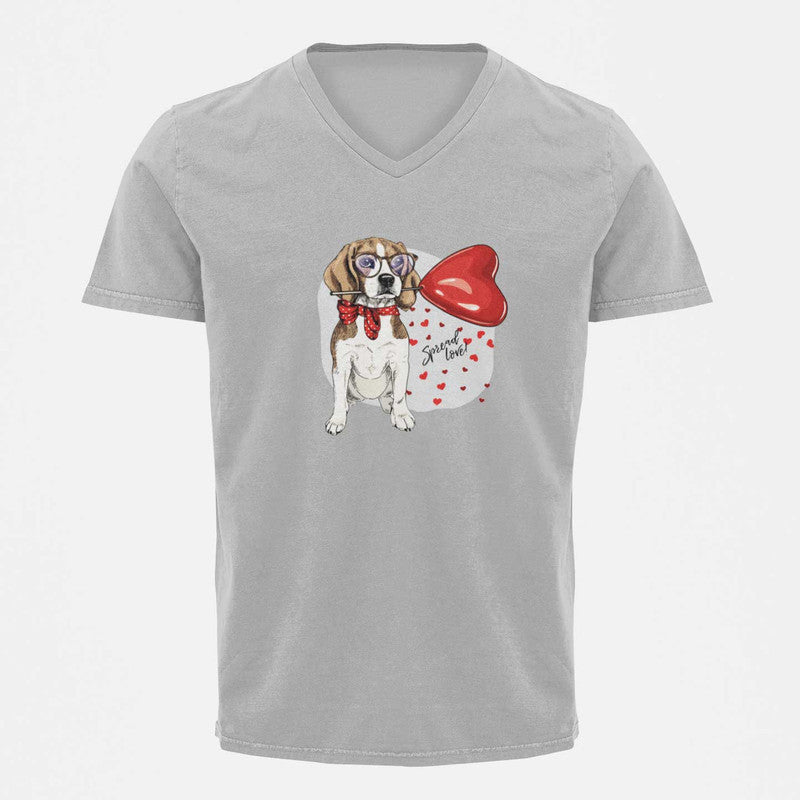 Stepevoli Clothing - V Neck T-Shirt (Men) - Beagle Furever Love (5 Colours)