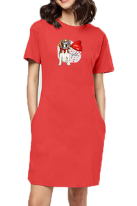 T-shirt Dress With Pockets - Beagle Furever Love (6 Colours)