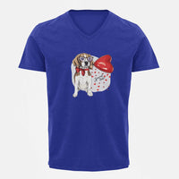 Stepevoli Clothing - V Neck T-Shirt (Men) - Beagle Furever Love (5 Colours)