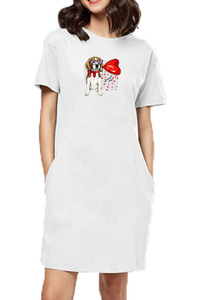 T-shirt Dress With Pockets - Beagle Furever Love (6 Colours)