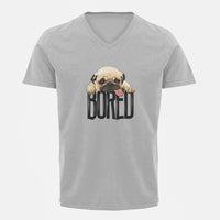 Stepevoli Clothing - V Neck T-Shirt (Men) - Bored Pug Baby (2 Colours)