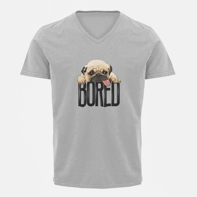 Stepevoli Clothing - V Neck T-Shirt (Men) - Bored Pug Baby (2 Colours)