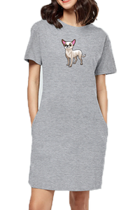 T-shirt Dress With Pockets - Chatty Chihuahua (6 Colours)