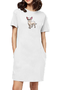 T-shirt Dress With Pockets - Chatty Chihuahua (6 Colours)