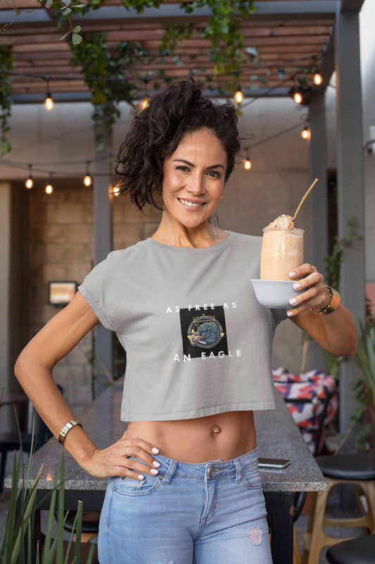 Stepevoli Clothing - Crop Top (Women) - As Free As An Eagle (7 Colours)