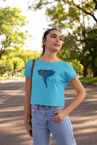 Stepevoli Clothing - Crop Top (Women) - Elephantastic (12 Colours)