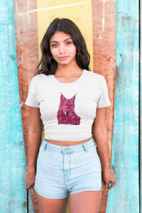 Stepevoli Clothing - Crop Top (Women) - Roar Of The Fuchsia Lion (10 Colours)