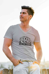 Stepevoli Clothing - V Neck T-Shirt (Men) - Dogs Are My Life (2 Colours)