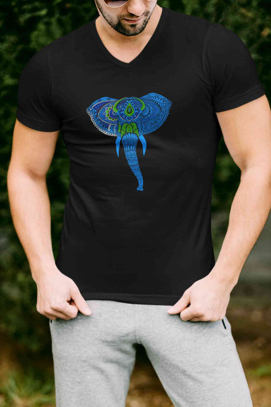 Stepevoli Clothing - V Neck T-Shirt (Men) - Elephantastic (3 Colours)
