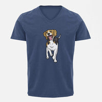 Stepevoli Clothing - V Neck T-Shirt (Men) - Fun Loving Beagle (5 Colours)