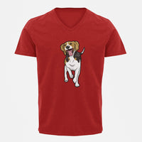 Stepevoli Clothing - V Neck T-Shirt (Men) - Fun Loving Beagle (5 Colours)
