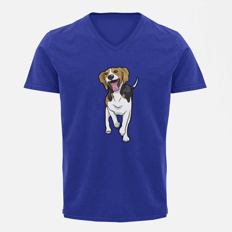 Stepevoli Clothing - V Neck T-Shirt (Men) - Fun Loving Beagle (5 Colours)