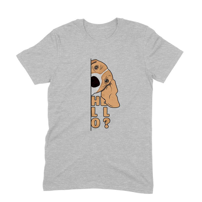 Stepevoli Clothing - Round Neck T-Shirt (Men) - Basset Hound Hello (11 Colours)