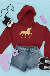 Stepevoli Clothing - Crop Hoodie (Women) - Mystical Unicorn (6 Colours)