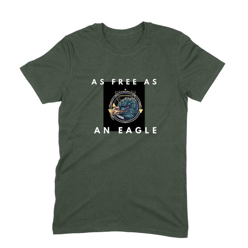 Stepevoli Clothing - Round Neck T-Shirt (Men) - As Free As An Eagle (10 Colours)