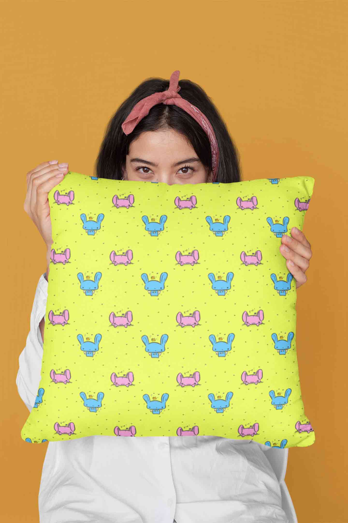 Stepevoli Cushion Covers - Psychedelic Bunny Cushion Cover
