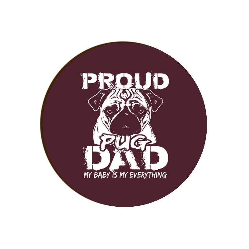 Stepevoli Coasters - Proud Pug Dad Round Coaster