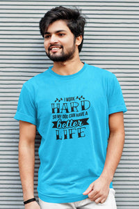 Round Neck T-Shirt (Men) - Hardworking Pawrent (9 Colours)