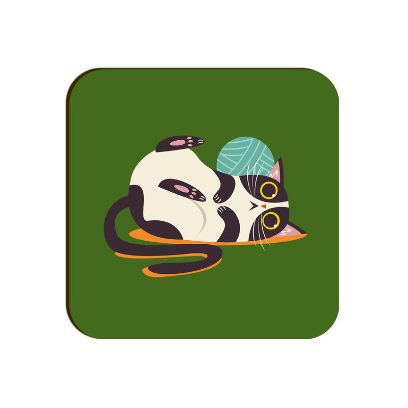 Stepevoli Coasters - Clawful Nap Square Coaster