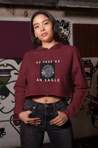 Stepevoli Clothing - Crop Hoodie (Women) - As Free As An Eagle (4 Colours)